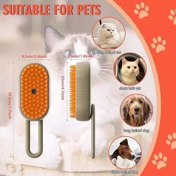 Steam Brush for Cats and Dogs | Grooming Brush - Image 4