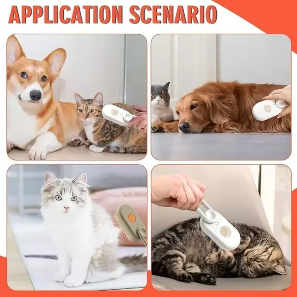 Steam Brush for Cats and Dogs | Grooming Brush - Image 2