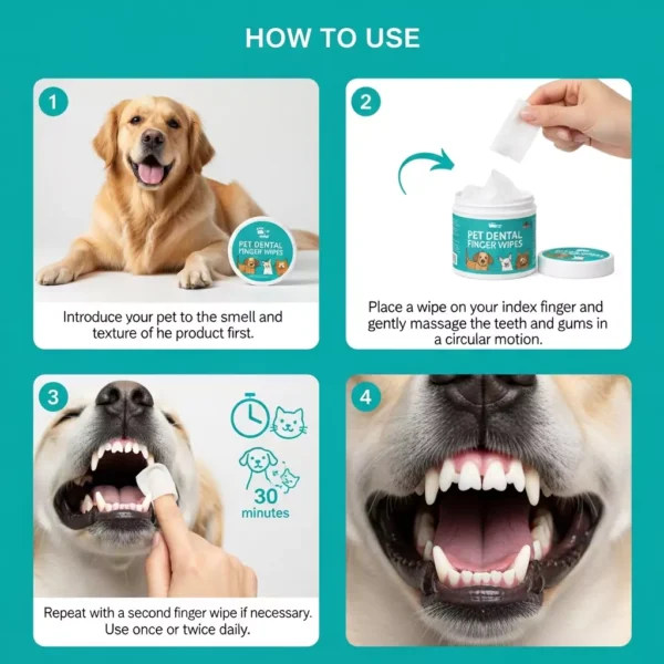 Pet Teeth Cleaning Wipes - Image 3